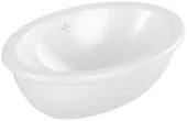 Villeroy & Boch Loop & Friends Раковина для установки под столешницу, внутренний размер 430 x 290 x 140 mm, Альпийский белый, с переливом 4A530001