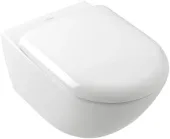 Villeroy & Boch Antao Унитаз с открытым смывным краем, настенный, смыв TwistFlush, Альпийский белый CeramicPlus, без сиденья 4674T0R1