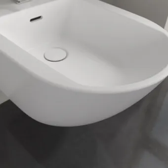 Villeroy & Boch Antao Биде, настенный, 375 x 560 mm, Stone White (Белый матовый) CeramicPlus 541100RW