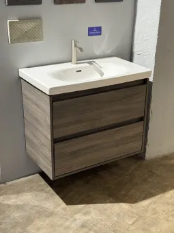 Villeroy & Boch Skyla КОМПЛЕКТ Тумба под раковину, 2 выдвижных ящика, 772 x 596 x 439 mm, Stone Oak +Skyla Pаковина для установки на тумбу, 800 x 460 x 160 mm, с переливом, Альпийский белый C79600RK+5A518001