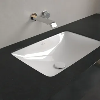 Villeroy & Boch Loop & Friends Раковина для установки под столешницу, внутренний размер 540 x 340 x 135 mm, Альпийский белый, без перелива, наружная сторона покрыта глазурью 4A570101