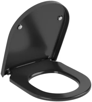Villeroy & Boch Subway 2.0 / 3.0 Сиденье с крышкой для унитаза, с функцией автоматического опускания (SoftClosing), со снимаемым сиденьем (QuickRelease), Pure Black 8M42S1R7