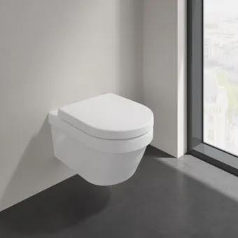 Villeroy & Boch Architectura Сиденье с крышкой для унитаза, с функцией автоматического опускания (SoftClosing), со снимаемым сиденьем (QuickRelease), Альпийский белый 98M9C101