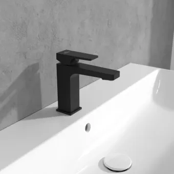 Villeroy & Boch Architectura Square Смеситель для раковины однорычажный черный мат TVW125004000K5
