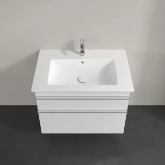 Villeroy & Boch Venticello КОМПЛЕКТ Тумба под раковину, 2 выдвижных ящика, 753 x 590 x 502 mm, Glossy White / Белый глянцевый + Venticello Pаковина для установки на тумбу, с переливом A92501DH+41048L01