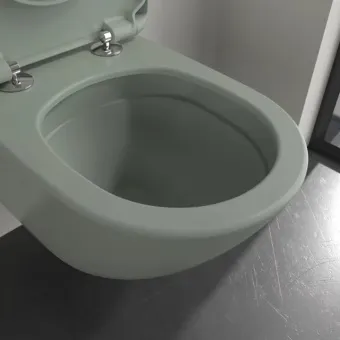 Villeroy & Boch Antao Унитаз с открытым смывным краем, настенный, смыв TwistFlush, Morning Green CeramicPlus, без сиденья 4674T0R8
