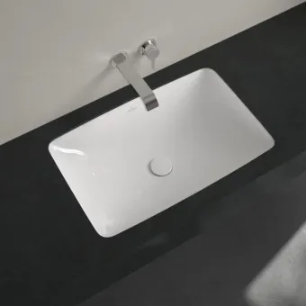Villeroy & Boch Loop & Friends Раковина для установки под столешницу, внутренний размер 615 x 380 x 140 mm, Альпийский белый, с переливом 4A580001