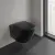 Villeroy & Boch Antao Унитаз с открытым смывным краем, настенный, смыв TwistFlush, Pure Black CeramicPlus, без сиденья 4674T0R7
