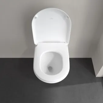 Villeroy & Boch Antao Унитаз с открытым смывным краем, настенный, смыв TwistFlush, Stone White (Белый матовый) CeramicPlus, без сиденья 4674T0RW