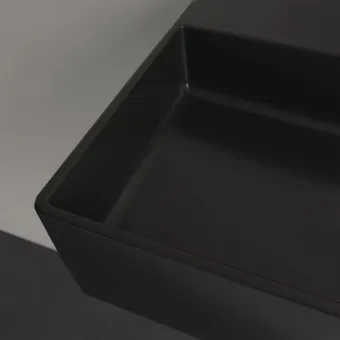 Villeroy & Boch  Memento 2.0 Pаковина, 600 x 420 x 135 mm, Pure Black CeramicPlus, без перелива 4A226LR7