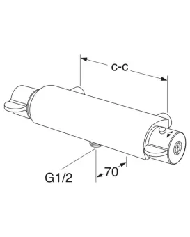 Gustavsberg Nordic 3 Смеситель для душа термостатический GB41215604