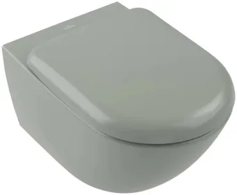 Villeroy & Boch Antao Унитаз с открытым смывным краем, настенный, смыв TwistFlush, Morning Green CeramicPlus, без сиденья 4674T0R8