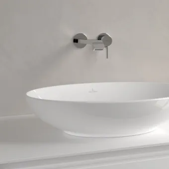 Villeroy & Boch Loop & Friends Раковина для установки на столешницу, 560 x 380 x 120 mm, Альпийский белый, с переливом, нешлифованный 4A470101
