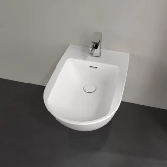 Villeroy & Boch Antao Биде, настенный, 375 x 560 mm, Stone White (Белый матовый) CeramicPlus 541100RW