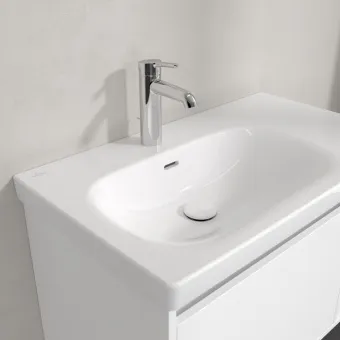 Villeroy & Boch Skyla Pаковина для установки на тумбу крыло справа, 800 x 460 x 160 mm, с переливом, Альпийский белый 5A52L101