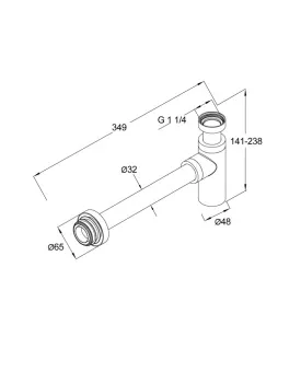 Gustavsberg Сифон для раковины черный матовый GB41109938 53