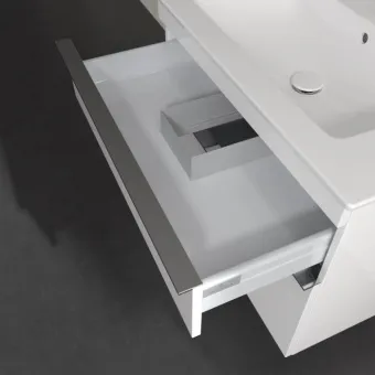 Villeroy & Boch Venticello КОМПЛЕКТ Тумба под раковину, 2 выдвижных ящика, 753 x 590 x 502 mm, Glossy White / Белый глянцевый + Venticello Pаковина для установки на тумбу, с переливом A92501DH+41048L01