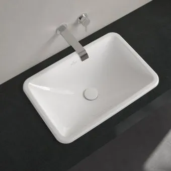 Villeroy & Boch Loop & Friends Встраиваемая раковина, 600 x 405 x 185 mm, Альпийский белый CeramicPlus, с переливом, нешлифованный 4A6500R1