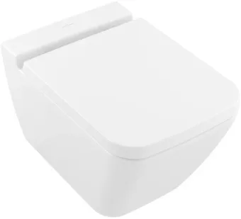 Villeroy & Boch Finion Унитаз с открытым смывным краем, настенный, смыв DirectFlush, Альпийский белый CeramicPlus, без сиденья 4664R0R1