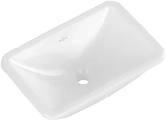 Villeroy & Boch Loop & Friends Раковина для установки под столешницу, внутренний размер 450 x 280 x 115 mm, Альпийский белый, с переливом 4A560001