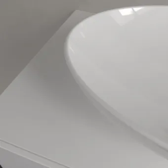 Villeroy & Boch Loop & Friends Раковина для установки на столешницу, 560 x 380 x 120 mm, Альпийский белый, с переливом, нешлифованный 4A470101