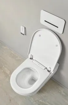 Villeroy & Boch ViClean-I200 унитаз-биде, унитаз с вертикальным смывом с открытым смывным краем, Альпийский белый CeramicPlus V0E200R1