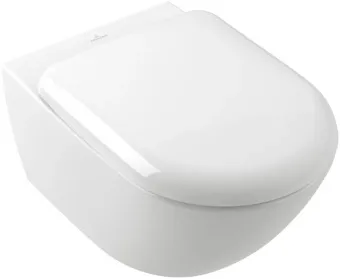 Villeroy & Boch Antao Унитаз с открытым смывным краем, настенный, смыв TwistFlush, Альпийский белый CeramicPlus, без сиденья 4674T0R1