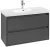 Villeroy & Boch Skyla Тумба под раковину, 2 выдвижных ящика, 972 x 596 x 439 mm, Graphite +Skyla Pаковина для установки на тумбу, 1000 x 470 x 165 mm, с переливом, Альпийский белый C79900VR+5A51A501