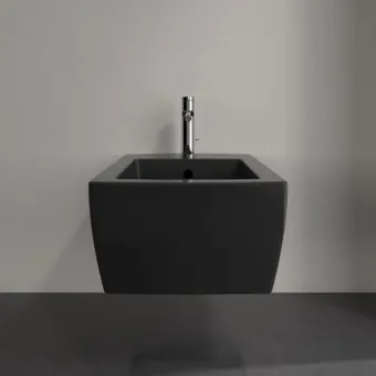 Villeroy & Boch Memento 2.0 Биде, настенный, 375 x 560 mm, Pure Black CeramicPlus 443300R7