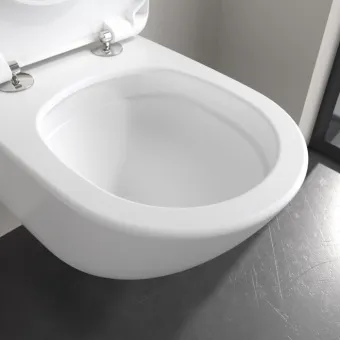 Villeroy & Boch Antao Унитаз с открытым смывным краем, настенный, смыв TwistFlush, Stone White (Белый матовый) CeramicPlus, без сиденья 4674T0RW