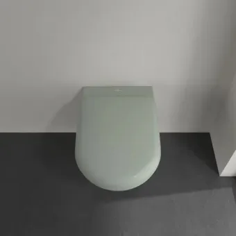 Villeroy & Boch Antao Унитаз с открытым смывным краем, настенный, смыв TwistFlush, Morning Green CeramicPlus, без сиденья 4674T0R8