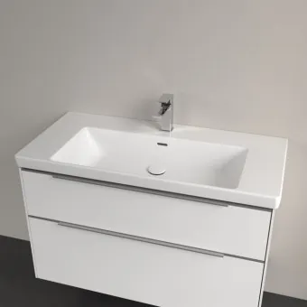 Villeroy & Boch Subway 3.0 Pаковина для установки на тумбу, 1000 x 470 x 165 mm, с переливом, Альпийский белый 4A70A501