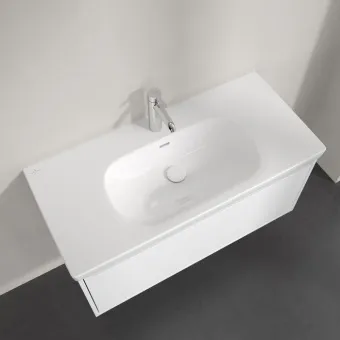 Villeroy & Boch Skyla Pаковина для установки на тумбу, 1000 x 470 x 165 mm, с переливом, Альпийский белый 5A51A501