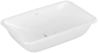 Villeroy & Boch Loop & Friends Раковина для установки под столешницу, внутренний размер 615 x 380 x 140 mm, Альпийский белый, без перелива, наружная сторона покрыта глазурью 4A580101