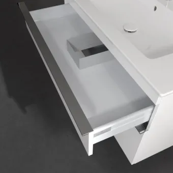 Villeroy & Boch Venticello КОМПЛЕКТ Тумба под раковину, 2 выдвижных ящика, 953 x 590 x 502 mm, Glossy White / Glossy White+Venticello Pаковина для установки на тумбу, 1000 x 500 x 170 mm, с переливом, Альпийский белый A92601DH+4104AL01