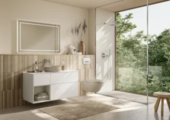 Villeroy & Boch Antao Унитаз с открытым смывным краем, настенный, смыв TwistFlush, Almond (Светло бежевый) CeramicPlus, без сиденья 4674T0AM 