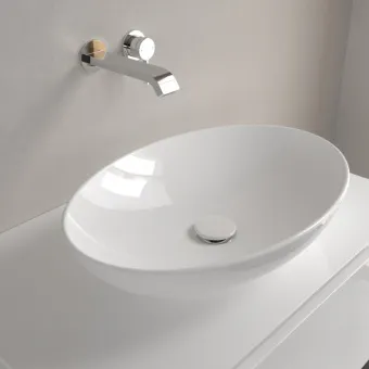 Villeroy & Boch Loop & Friends Раковина для установки на столешницу, 560 x 380 x 120 mm, Альпийский белый, с переливом, нешлифованный 4A470101