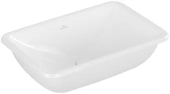 Villeroy & Boch Loop & Friends Встраиваемая раковина, 600 x 405 x 185 mm, Альпийский белый CeramicPlus, с переливом, нешлифованный 4A6500R1
