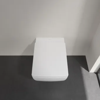 Villeroy & Boch Memento 2.0 Унитаз с открытым смывным краем, настенный, смыв DirectFlush, Альпийский белый CeramicPlus 4633R0R1