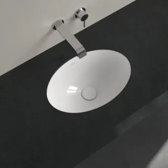Villeroy & Boch Loop & Friends Раковина для установки под столешницу, внутренний размер 430 x 290 x 140 mm, Альпийский белый, с переливом 4A530001