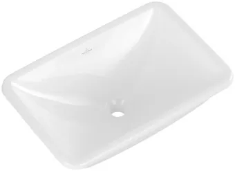 Villeroy & Boch Loop & Friends Раковина для установки под столешницу, внутренний размер 615 x 380 x 140 mm, Альпийский белый, с переливом 4A580001