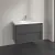 Villeroy & Boch Skyla Тумба под раковину, 2 выдвижных ящика, 972 x 596 x 439 mm, Graphite +Skyla Pаковина для установки на тумбу, 1000 x 470 x 165 mm, с переливом, Альпийский белый C79900VR+5A51A501