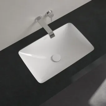 Villeroy & Boch Loop & Friends Раковина для установки под столешницу, внутренний размер 540 x 340 x 135 mm, Альпийский белый, без перелива, наружная сторона покрыта глазурью 4A570101