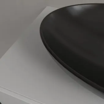 Villeroy & Boch Loop & Friends Раковина для установки на столешницу, 560 x 385 x 120 mm, Pure Black CeramicPlus, без перелива 4A4701R7