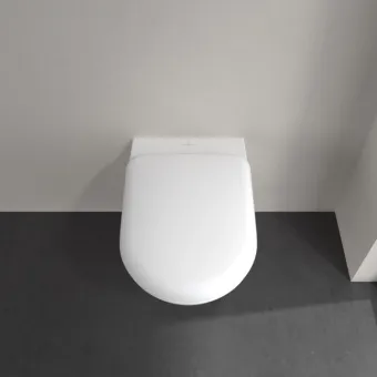 Villeroy & Boch Antao Унитаз с открытым смывным краем, настенный, смыв TwistFlush, Stone White (Белый матовый) CeramicPlus, без сиденья 4674T0RW